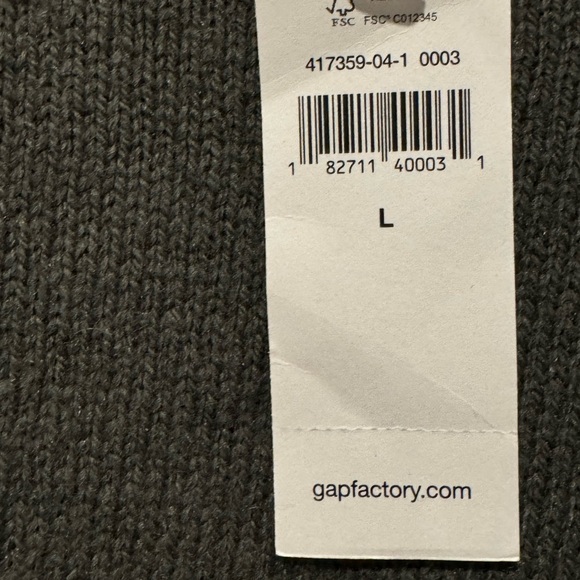 NWT Gap Sz L olive green tunic length sweater - Picture 5 of 5